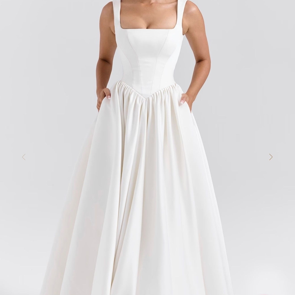 Elegant White Sleeveless Gown House Of CB Inspired Bridal Shower Dress